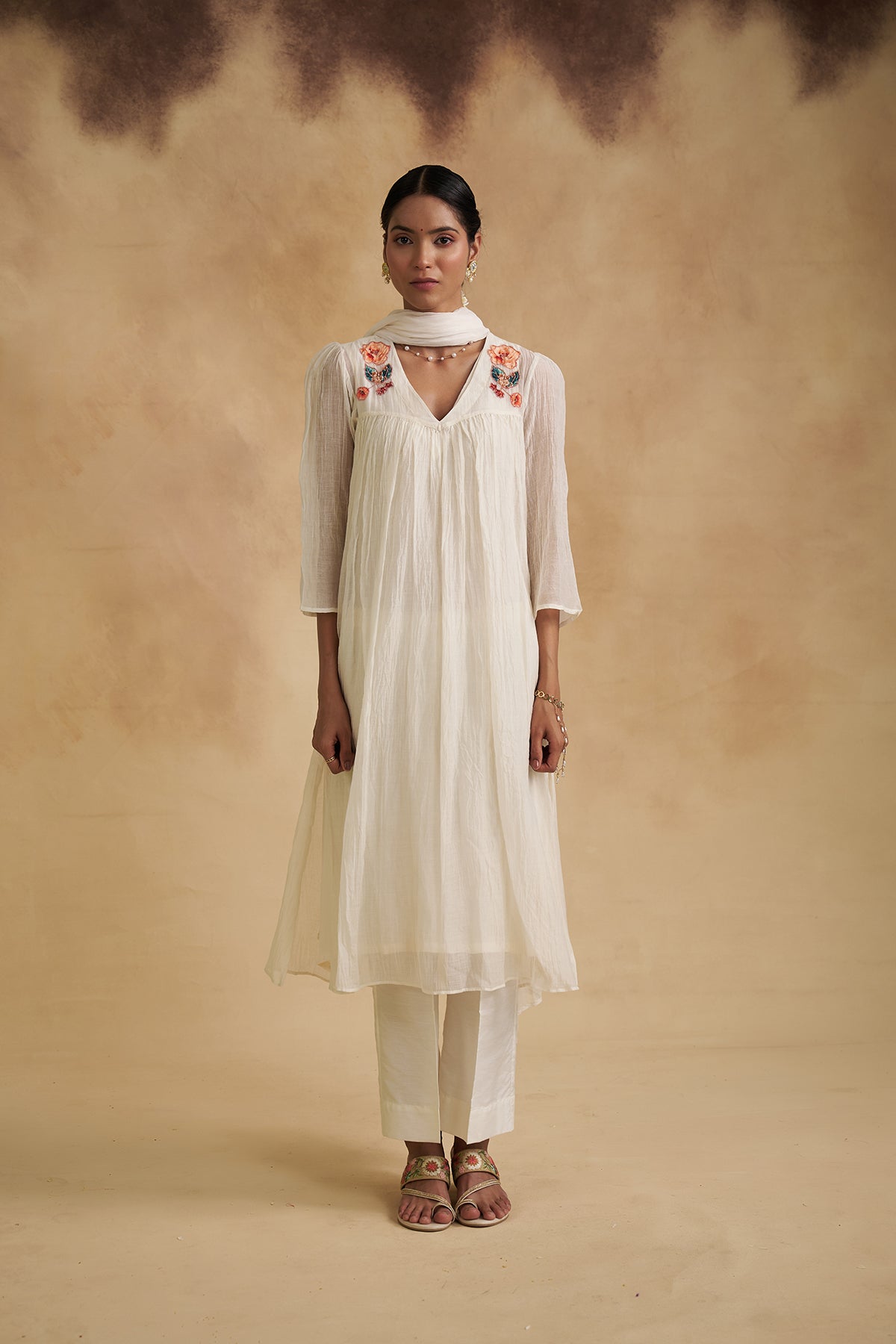 Ivory & Rose Mul Chanderi Suit