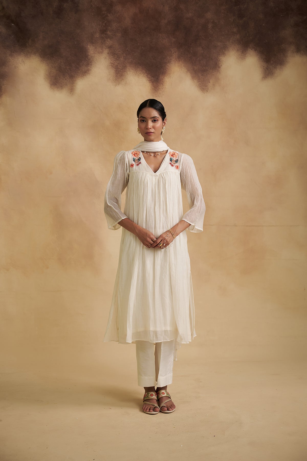 Ivory & Rose Mul Chanderi Suit