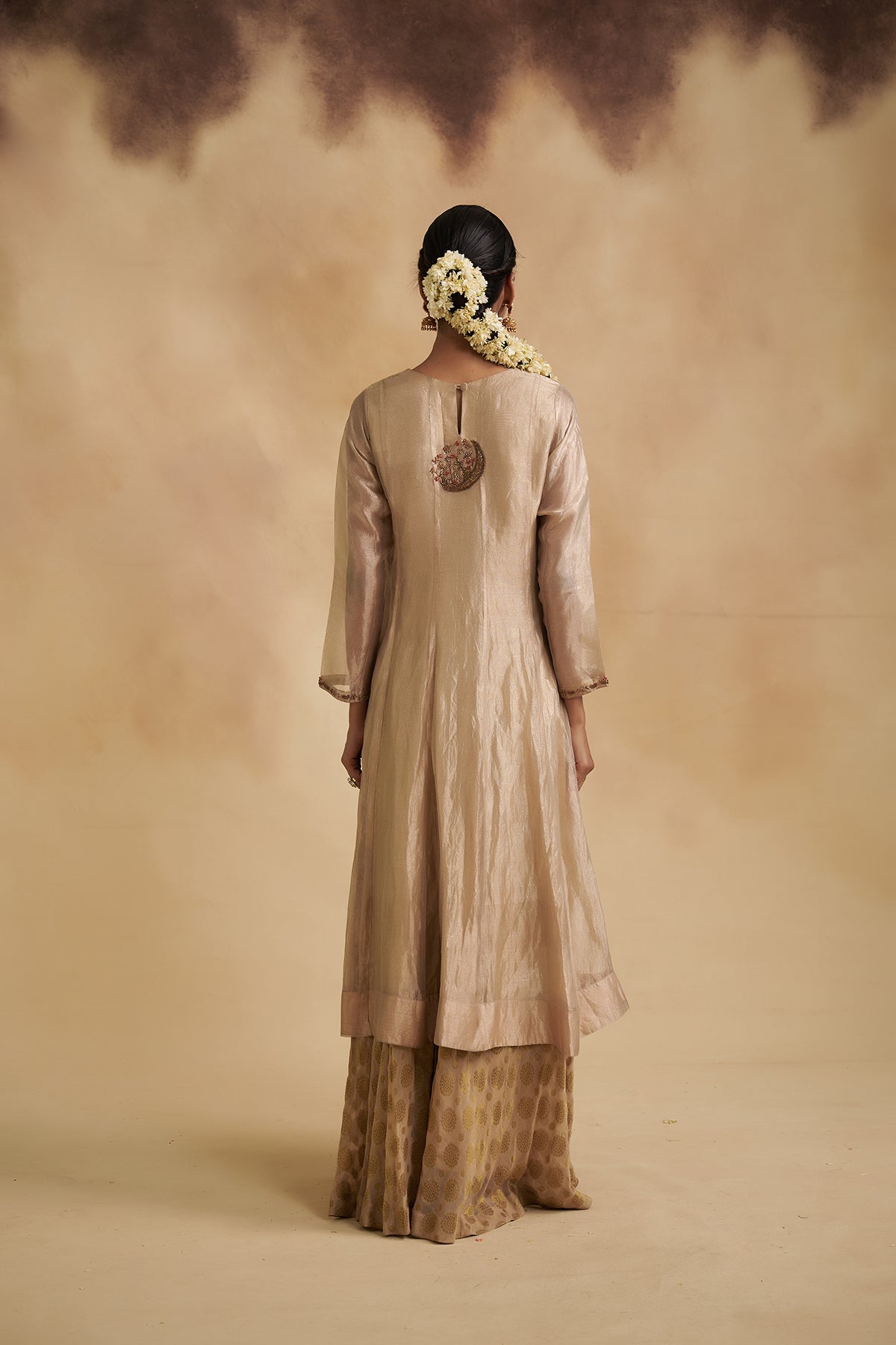 Zari Tissue Silk Anarkali Suit