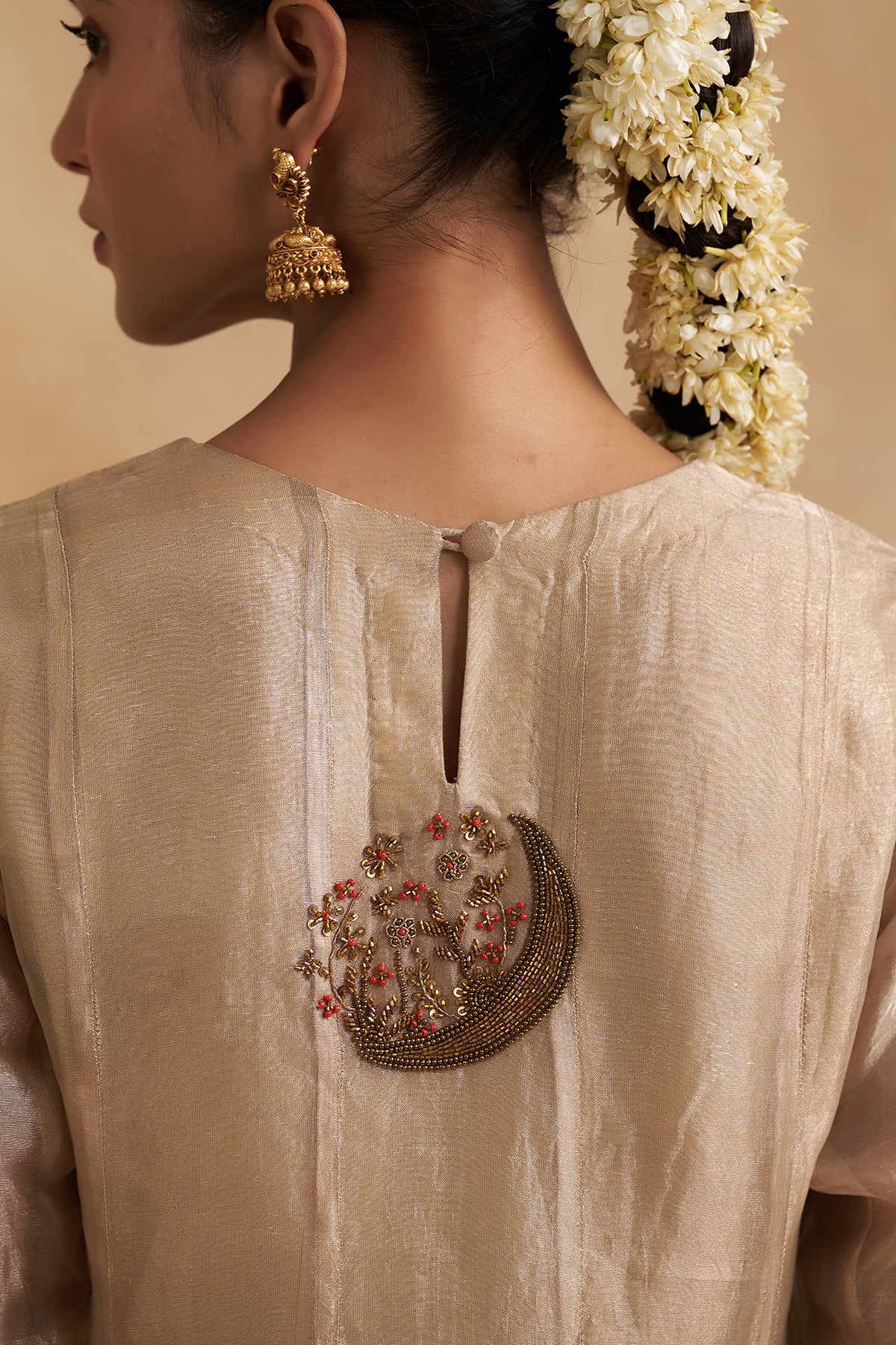 Zari Tissue Silk Anarkali Suit