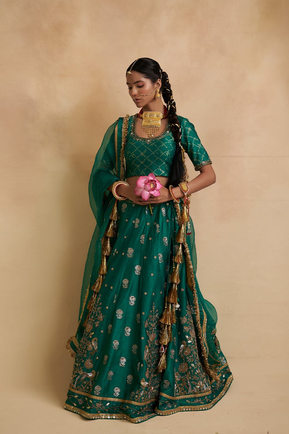 Harit Sajila Silk Lehenga ( Kali 16)