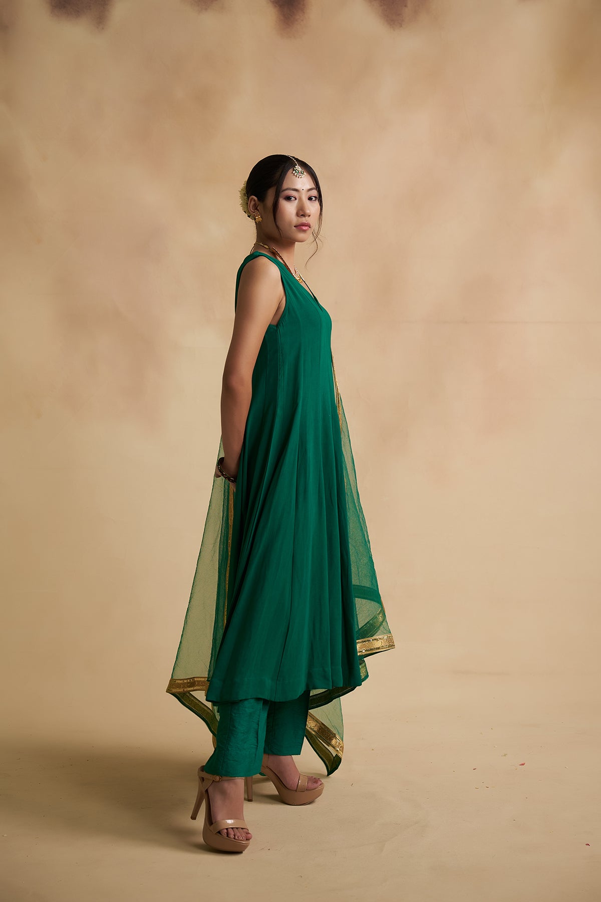 Green Georgette Suit