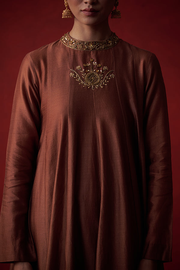 Kapish Anarkali Chanderi Silk Suit