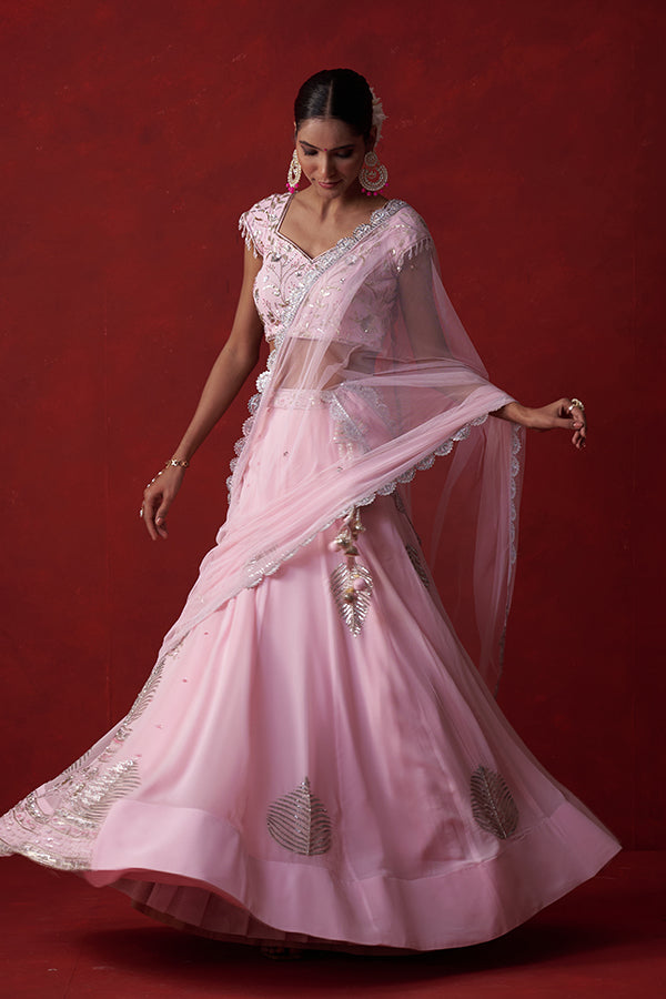 Sitara Gulabi Sajila Lehenga (Kali 16)