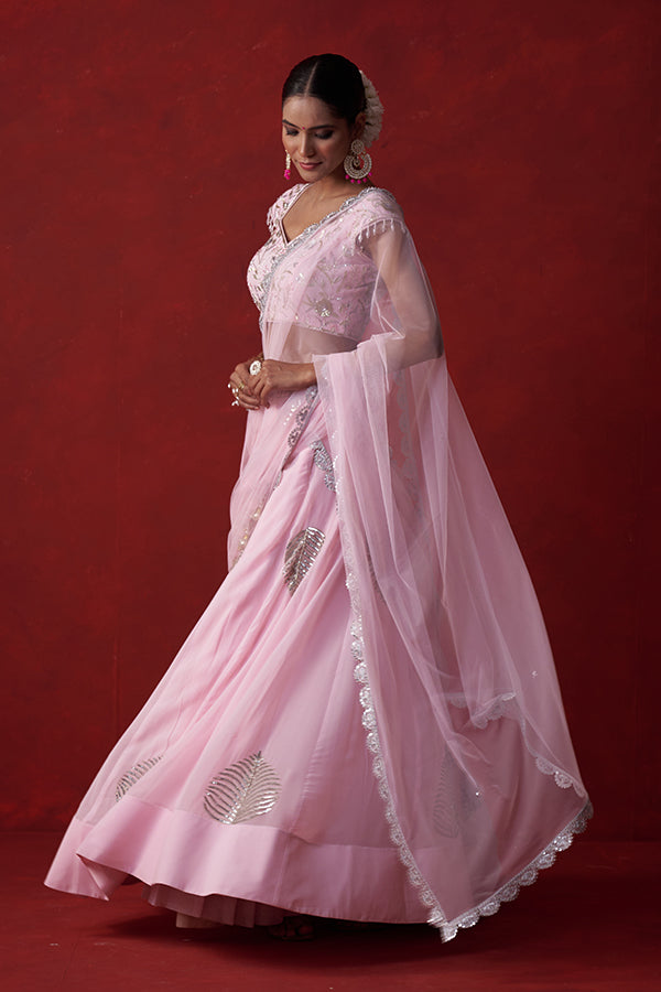 Sitara Gulabi Sajila Lehenga (Kali 16)