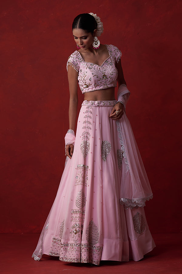 Sitara Gulabi Sajila Lehenga (Kali 16)