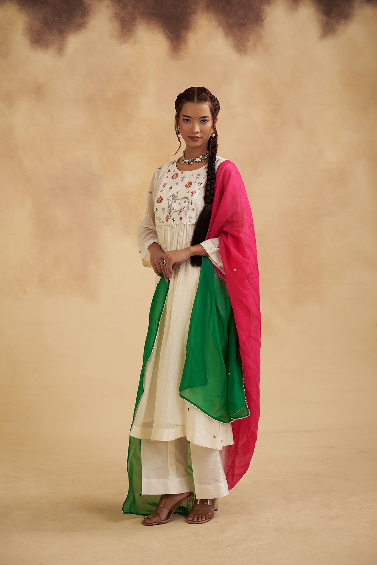 Mul Chanderi Pichwai Suit