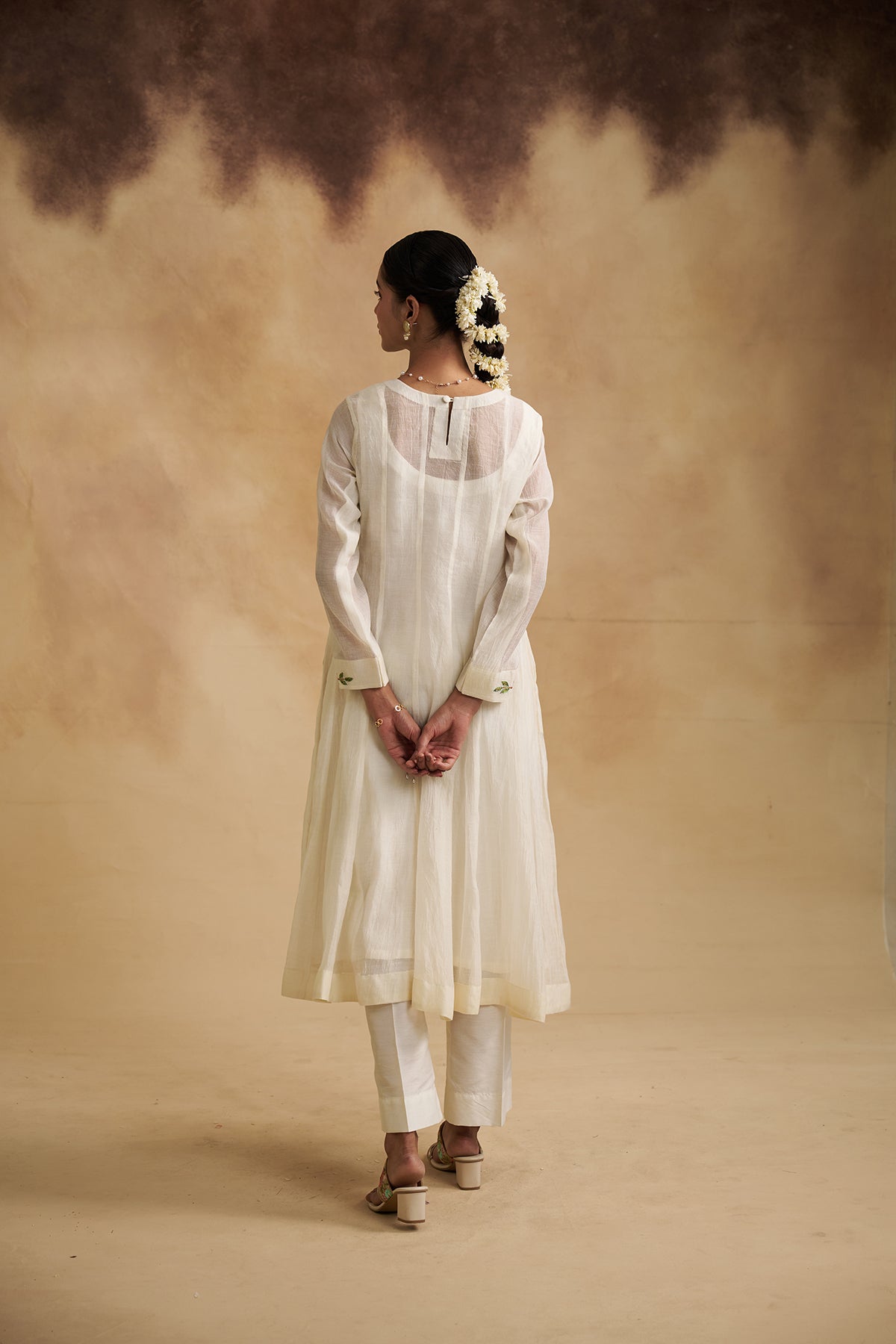 Mul Chanderi Pichwai Anarkali Suit