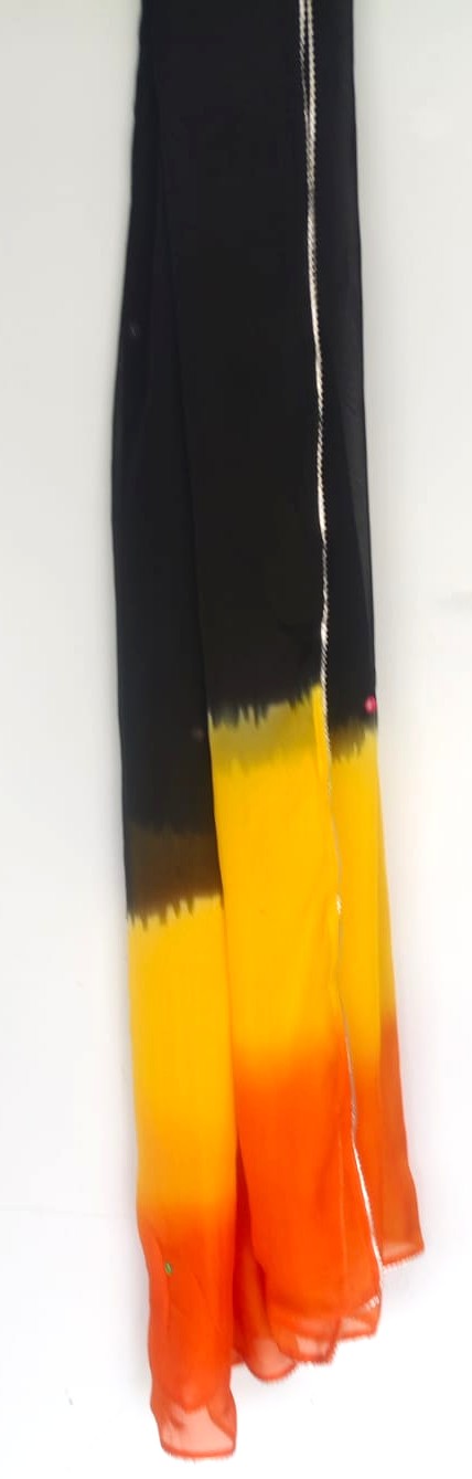 Black Gamthi Design Chanderi Suit