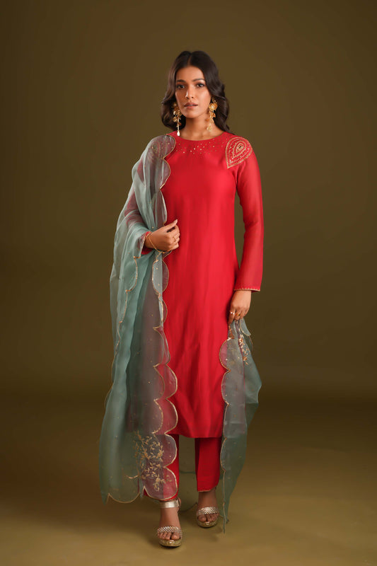 RED SHAAN SUIT SET