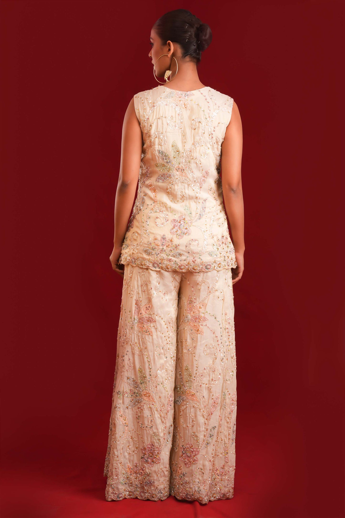IVORY BAHAAR GARARA SET