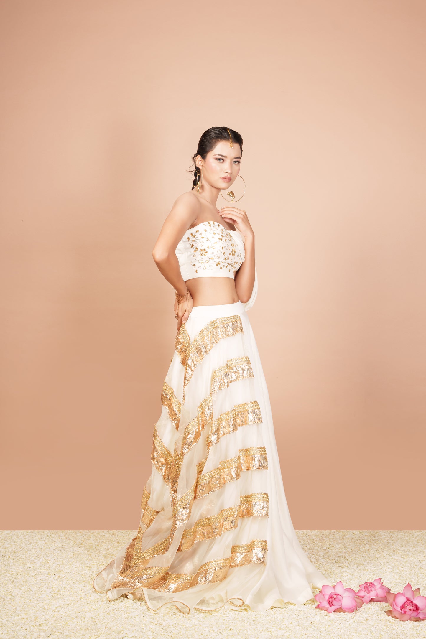NAYAAB DOUBLE LAYER LEHENGA SET