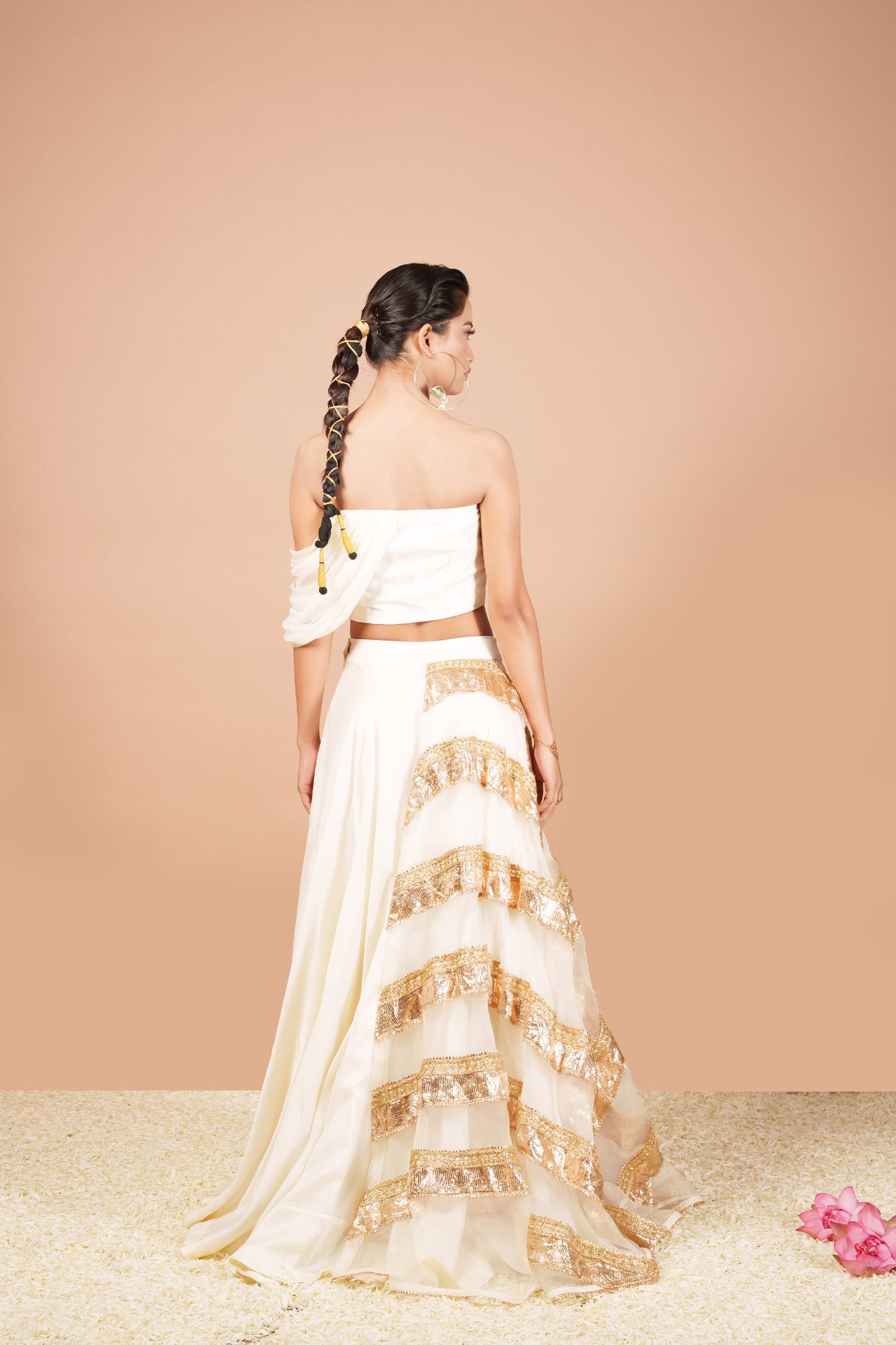 NAYAAB DOUBLE LAYER LEHENGA SET