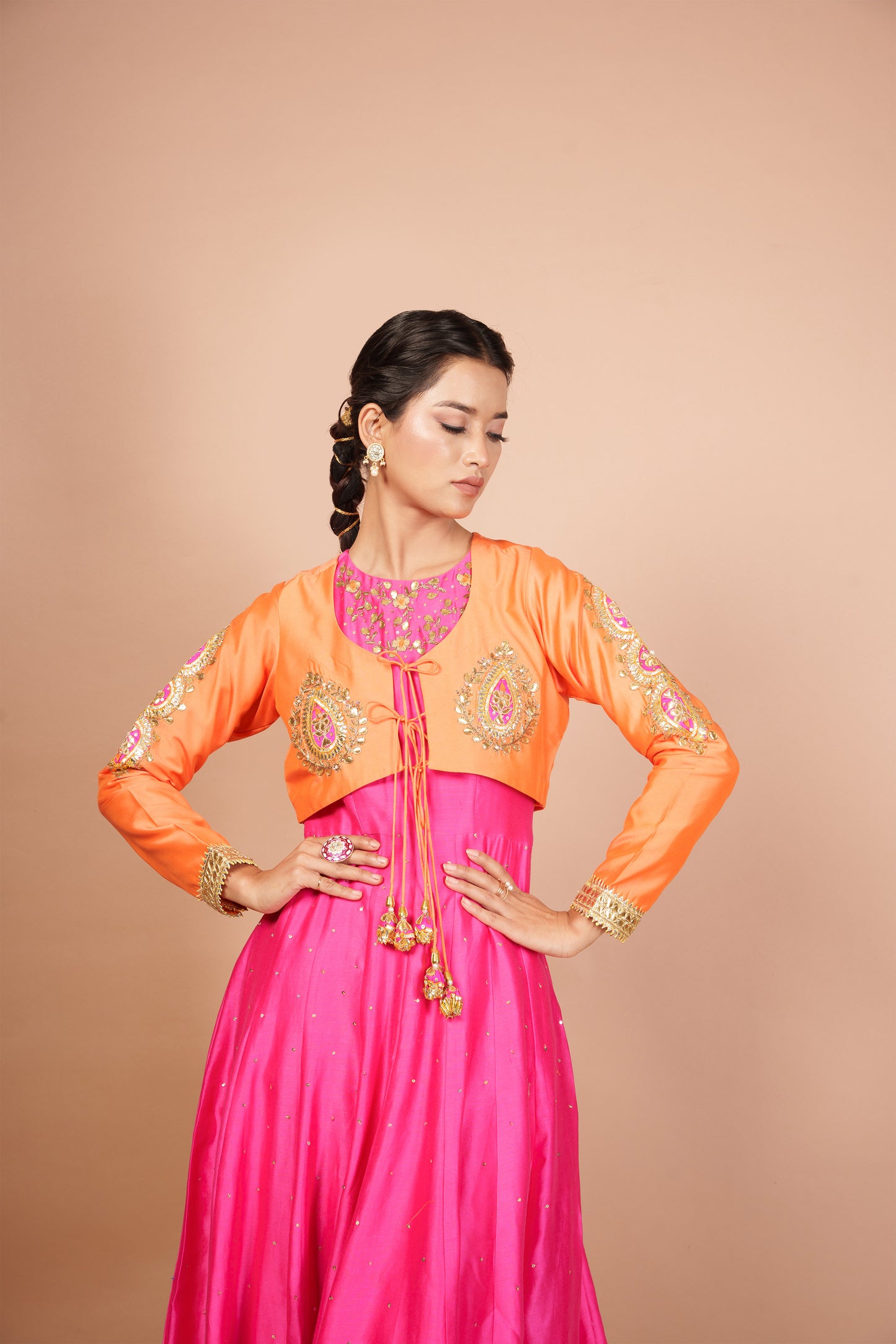 PINK APSARA JACKET SUIT SET