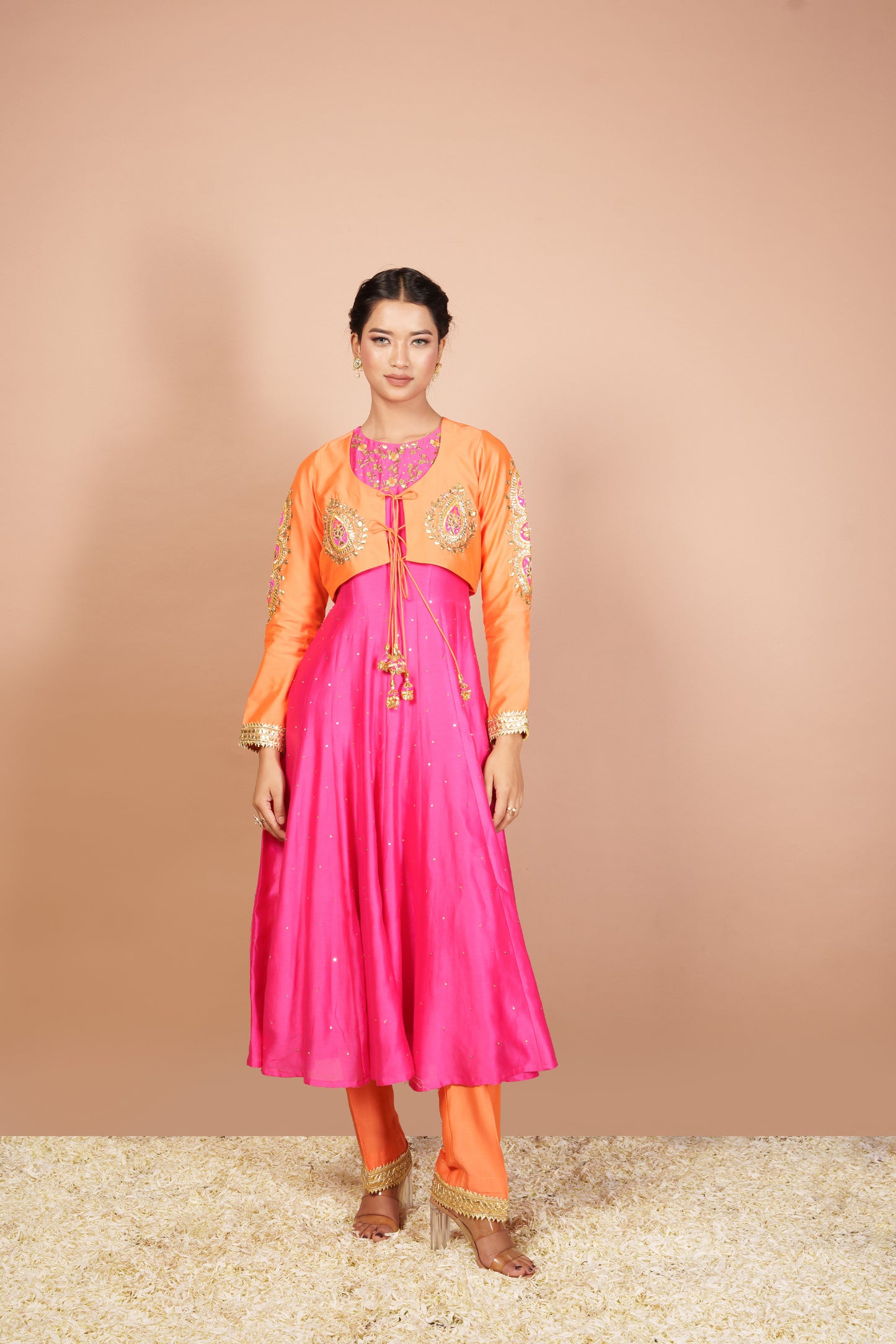 PINK APSARA JACKET SUIT SET