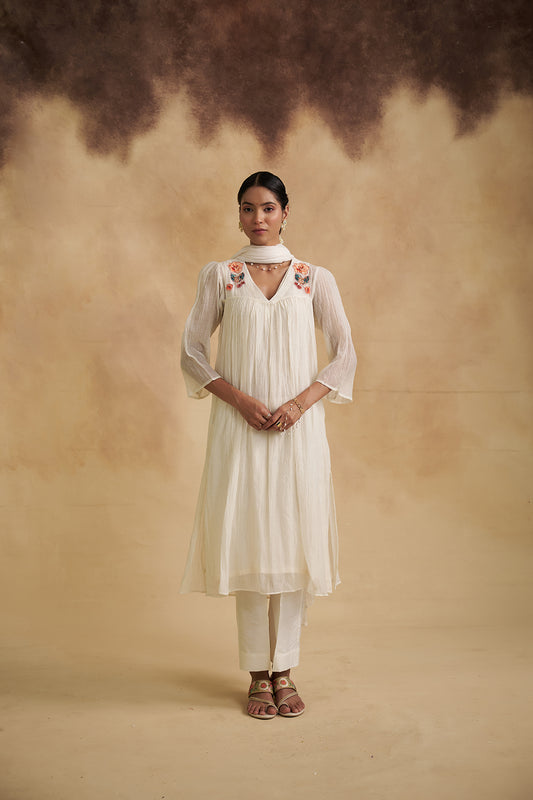 Ivory & Rose Mul Chanderi Suit