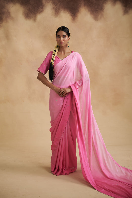 Pink Pichwai Saree