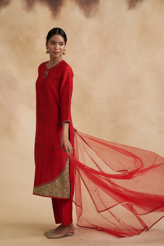 Shobhana Raw Silk Suit