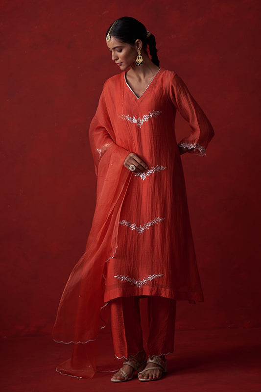 Kausumbha Pitta Mul Chanderi Suit
