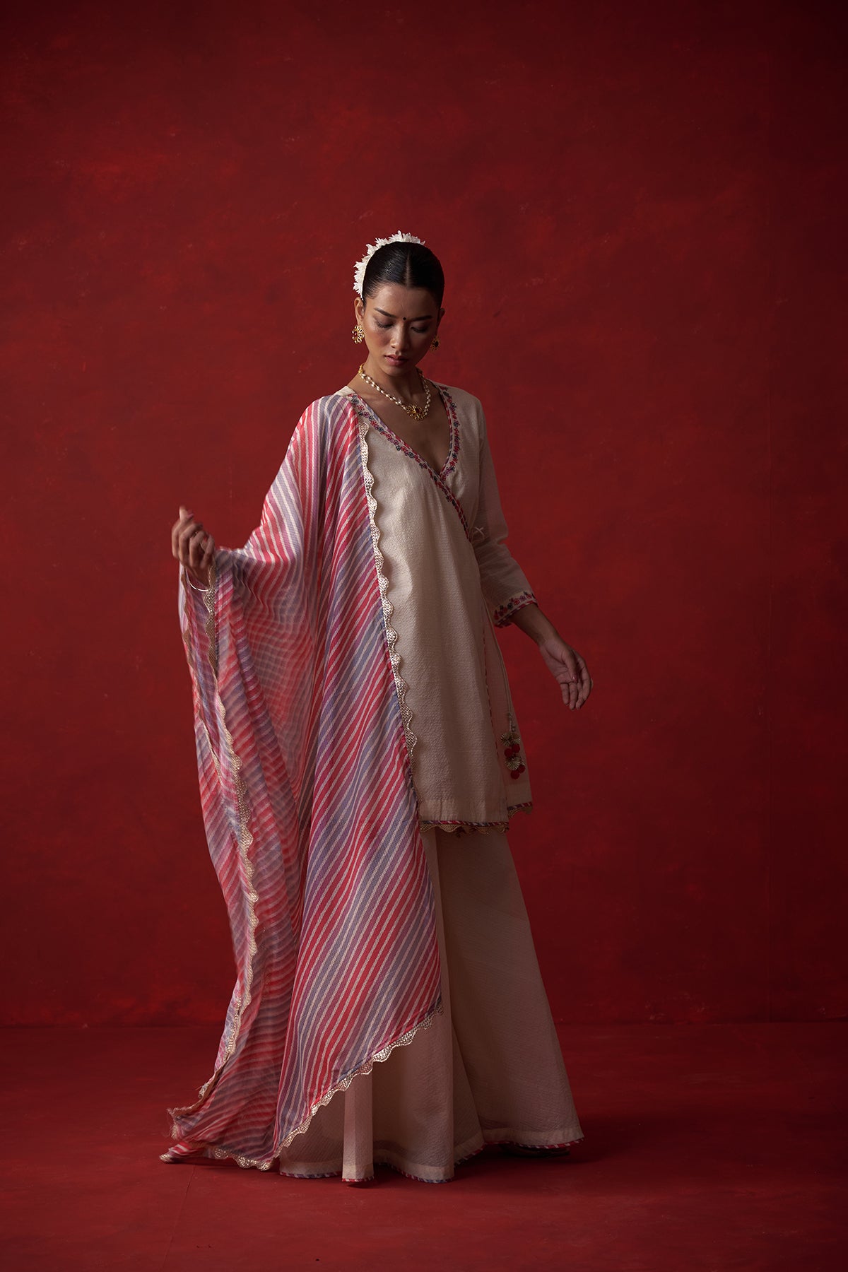 Neelvarna Resham Kotajali Shrara Set