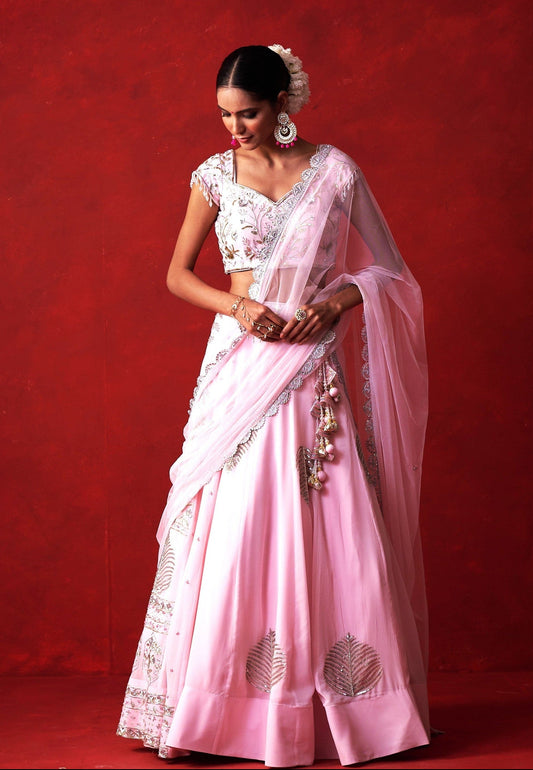 Sitara Gulabi Sajila Lehenga (Kali 14)