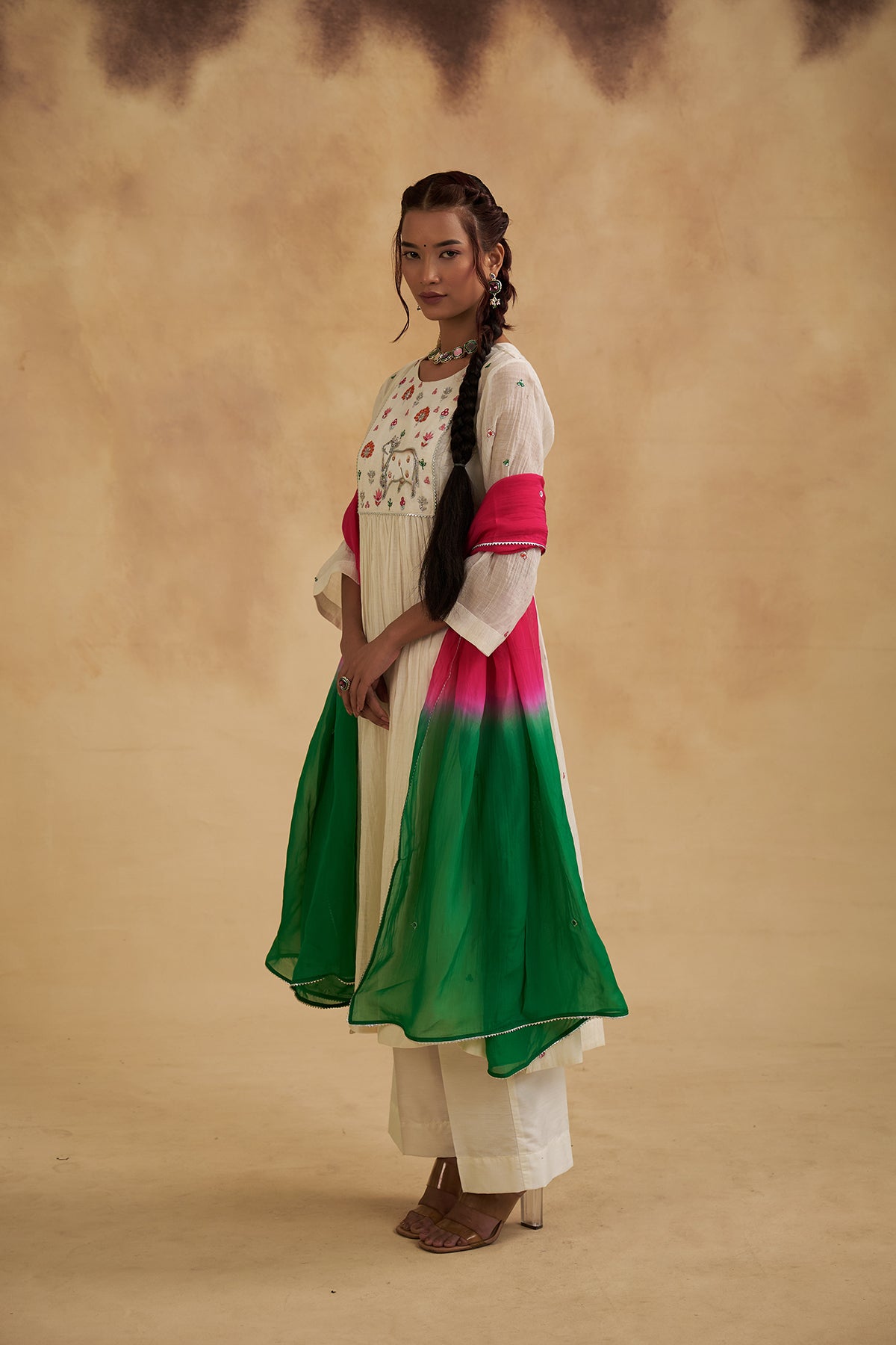 Mul Chanderi Pichwai Suit