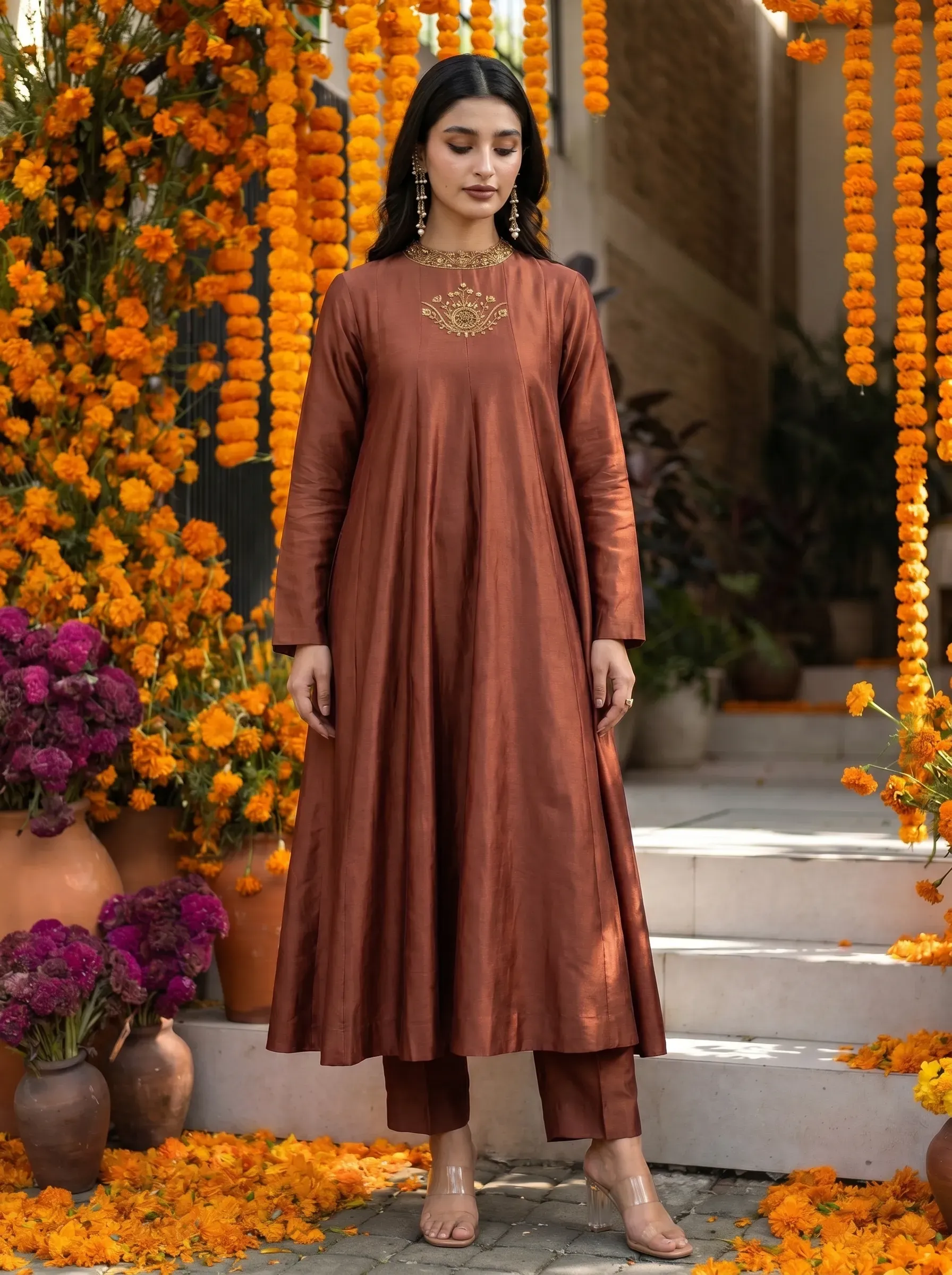 Indian woman wearing a kurta set that reflects strength and grace